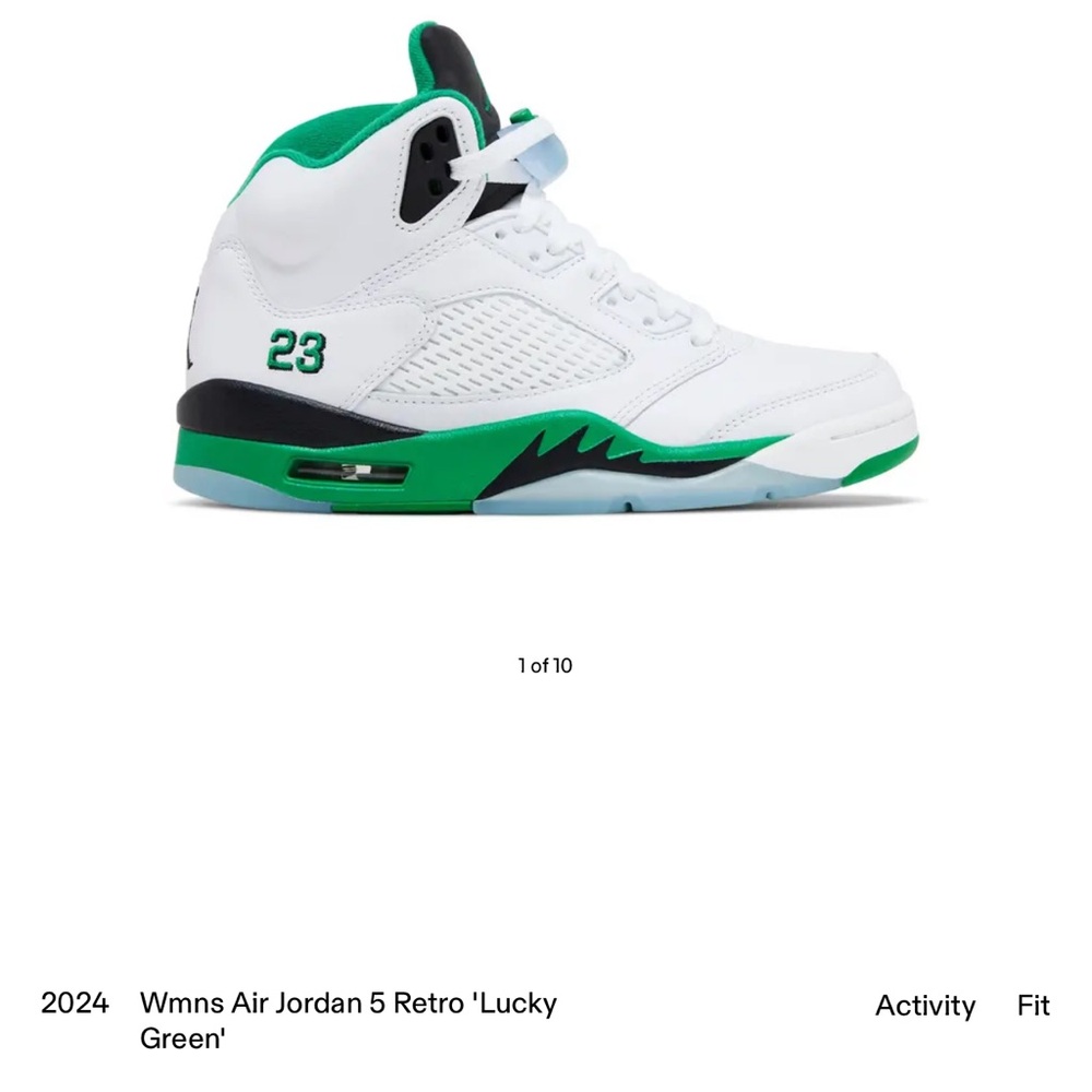 Jordan Air 5 Retro Women's Sneakers - White and Green